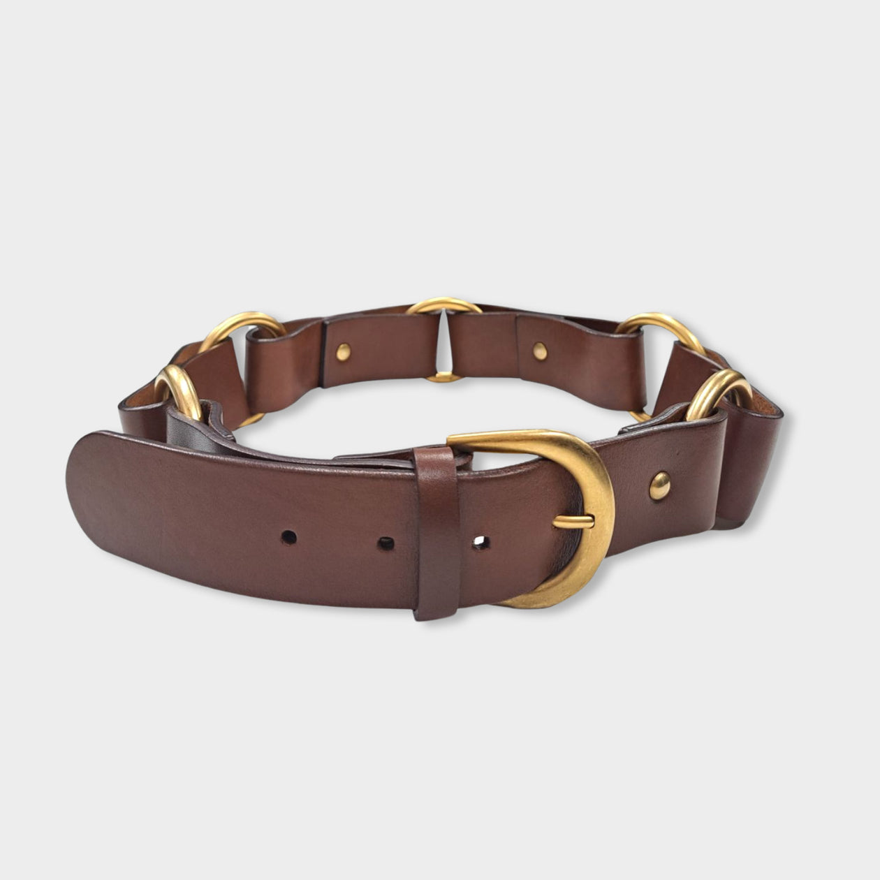 Pre-owned Leather Belt In Brown