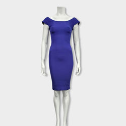 pre-owned VICTORIA BECKHAM blue wool and silk dress