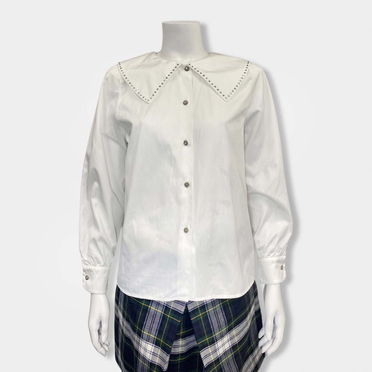 ALESSANDRA RICH white cotton shirt Loop Generation