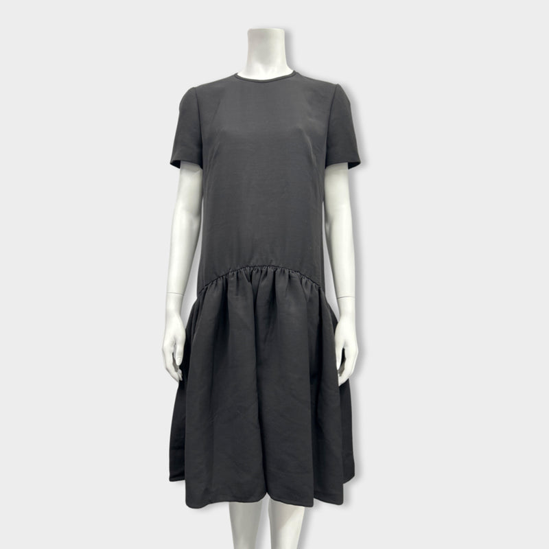 pre-loved ALEXANDER MCQUEEN black woolen dress | Size IT46