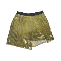 Aviu gold assymetrical sequined skirt