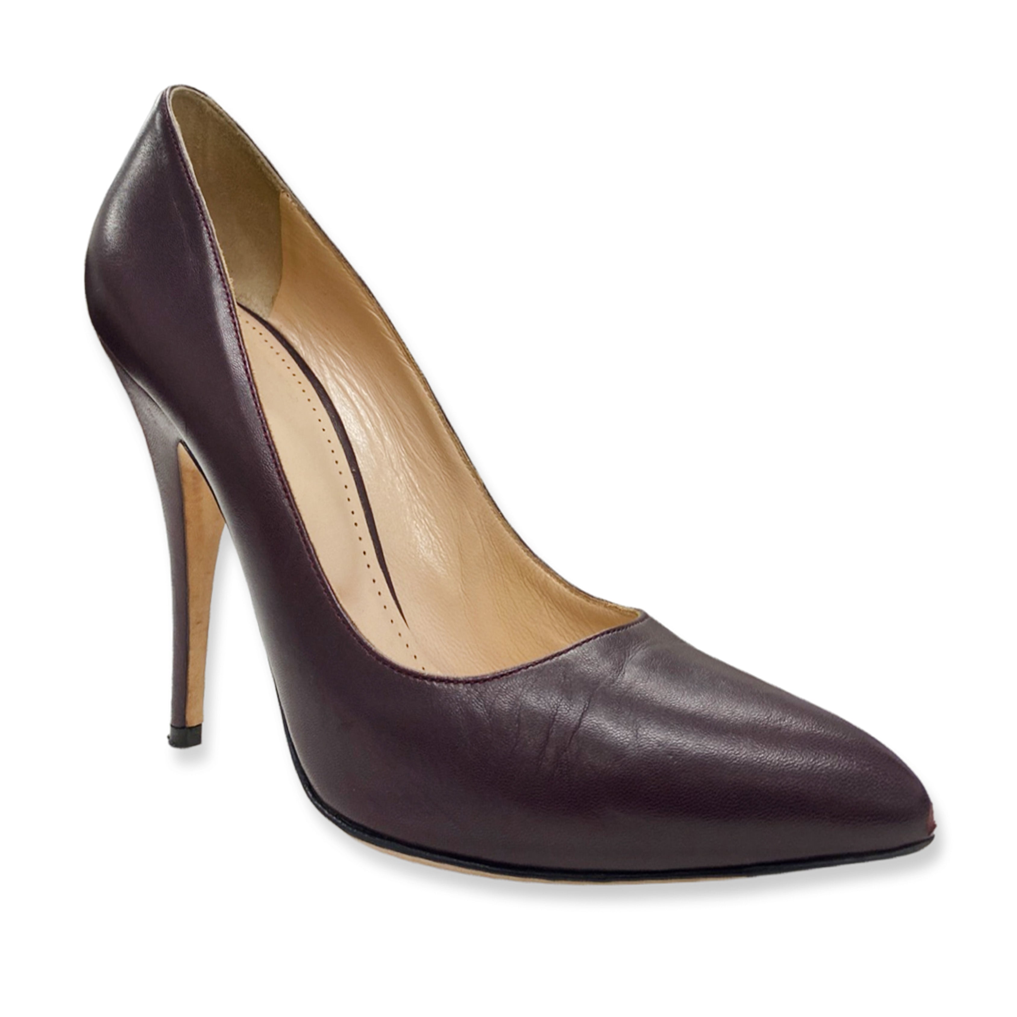 BALLY burgundy leather pumps Loop Generation