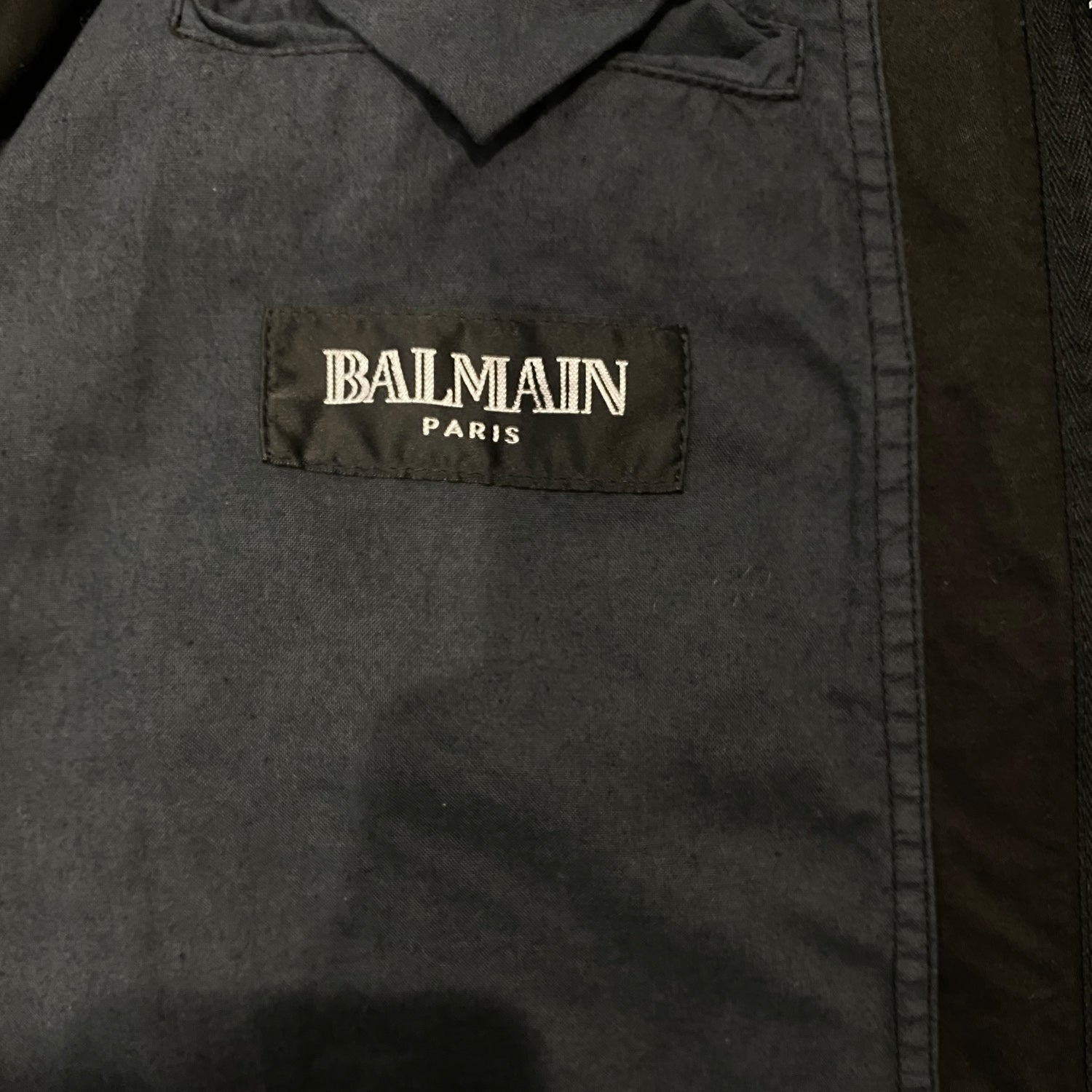 Balmain Paris Logo Beaded Embellished Stain Bomber Jacket Made In Japan  $1950 | eBay