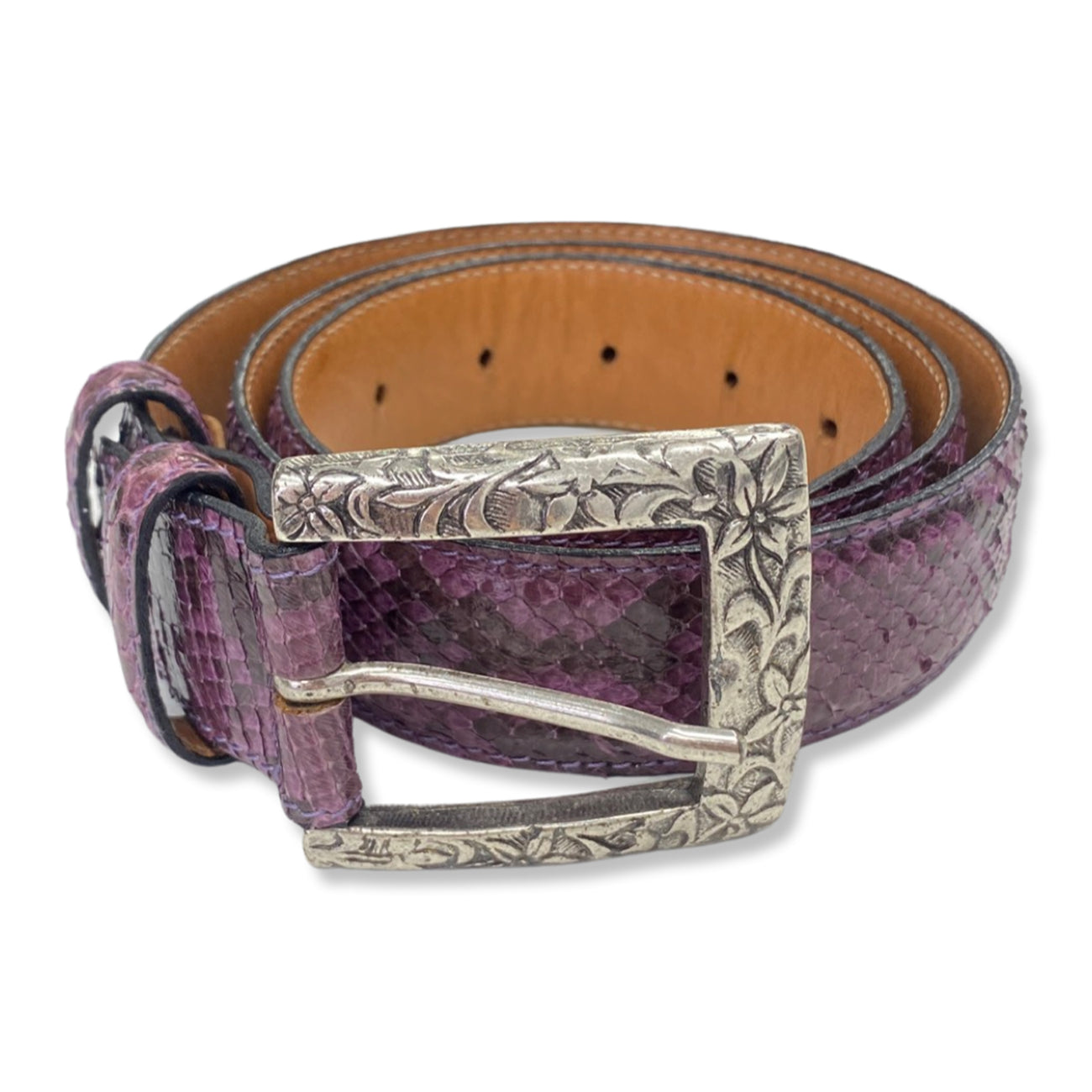 Louis Vuitton - Authenticated Belt - Leather Purple for Men, Very Good Condition