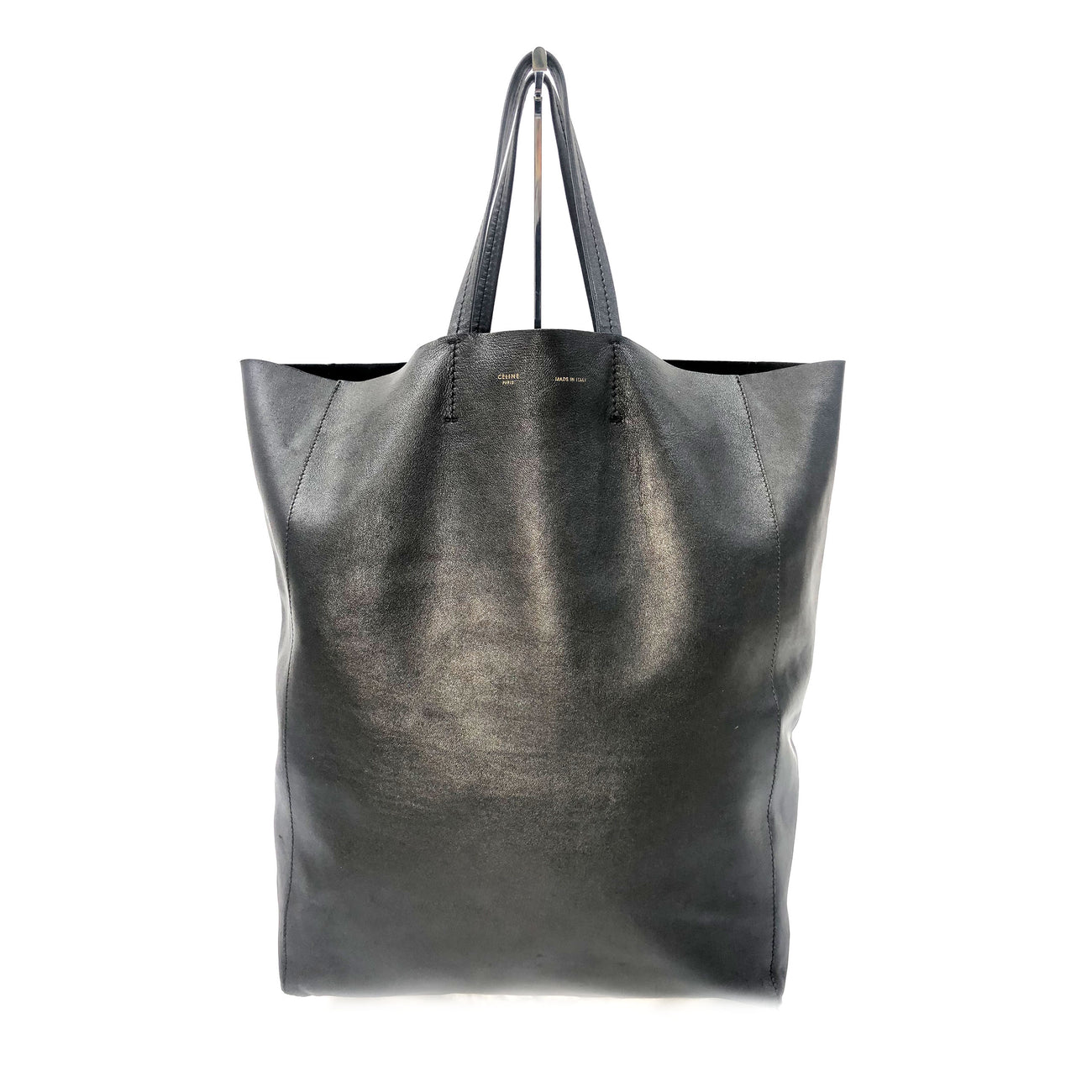 C LINE black leather tote Loop Generation