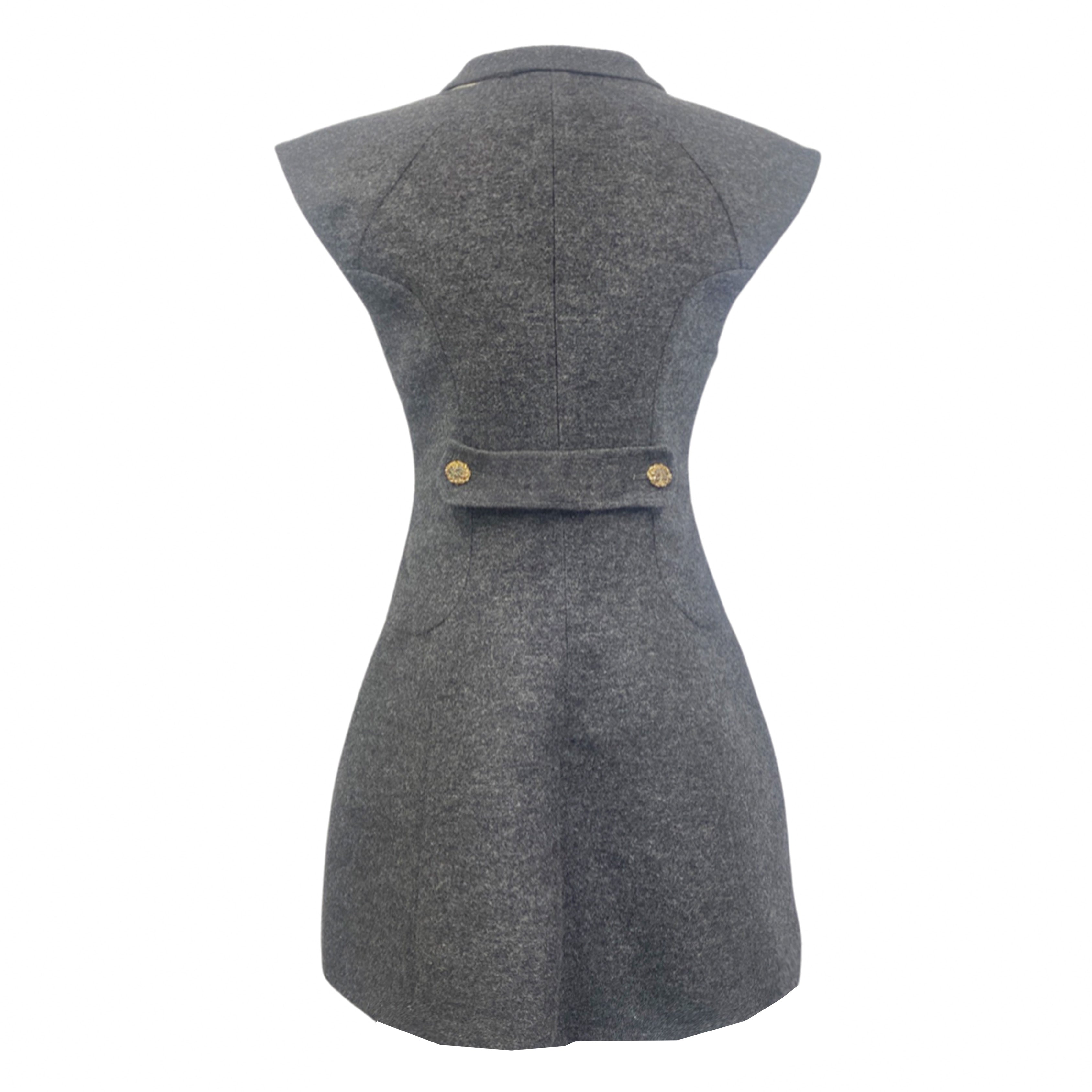 Woolen hot sale sleeveless jacket