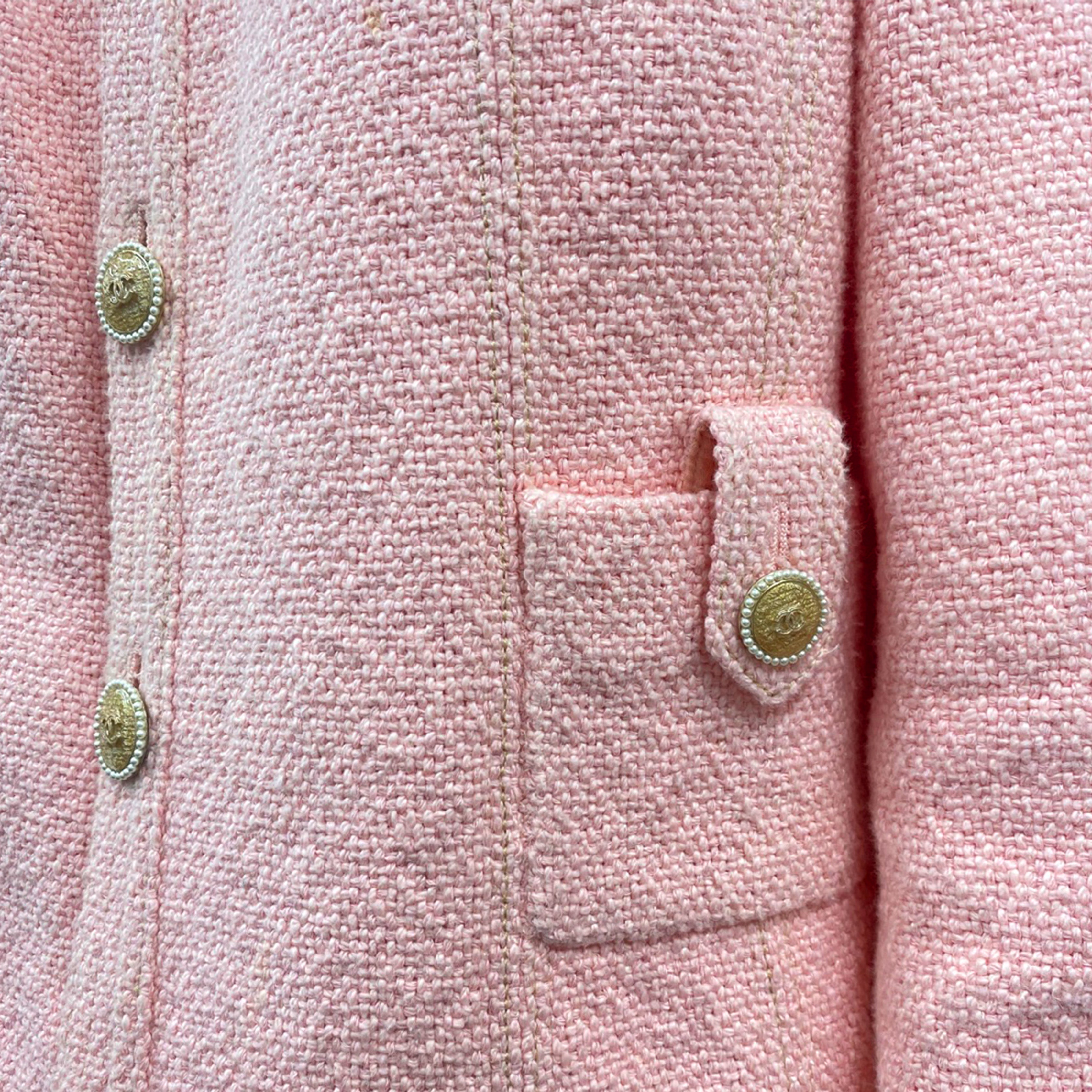 Pink chanel clearance jacket