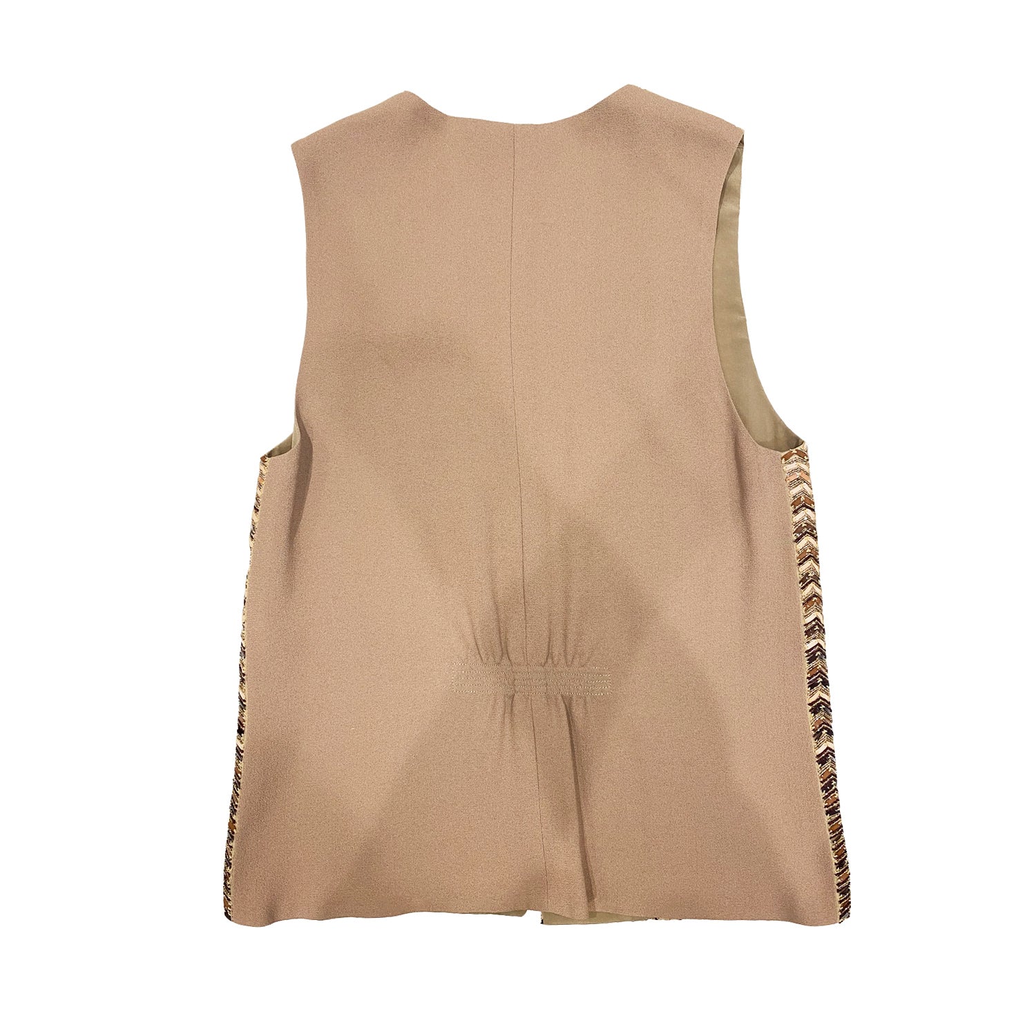 Chloe beige degrade embroidered vest – Loop Generation