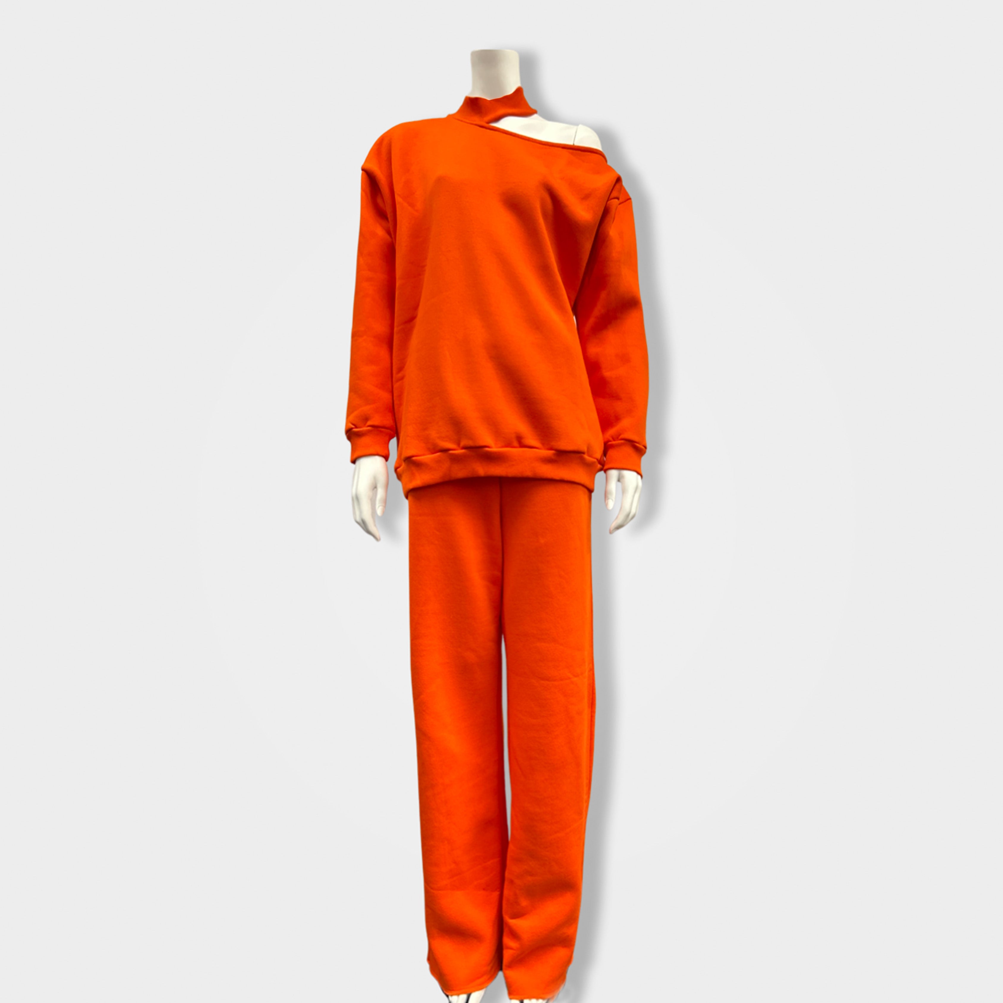 Orange tracksuit set online