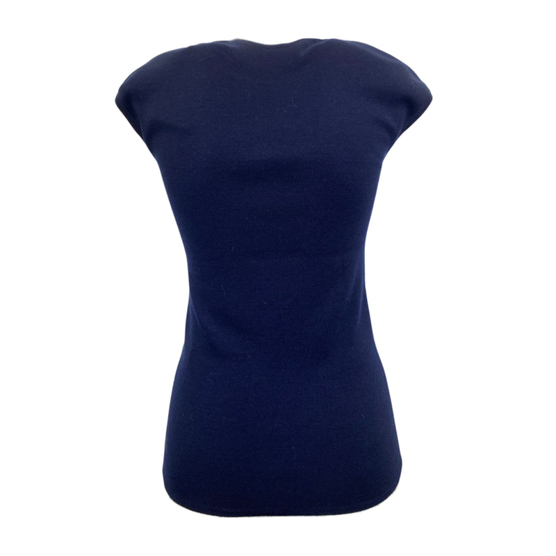 pre-owned GABRIELA HEARST navy woolen knit top | Size S