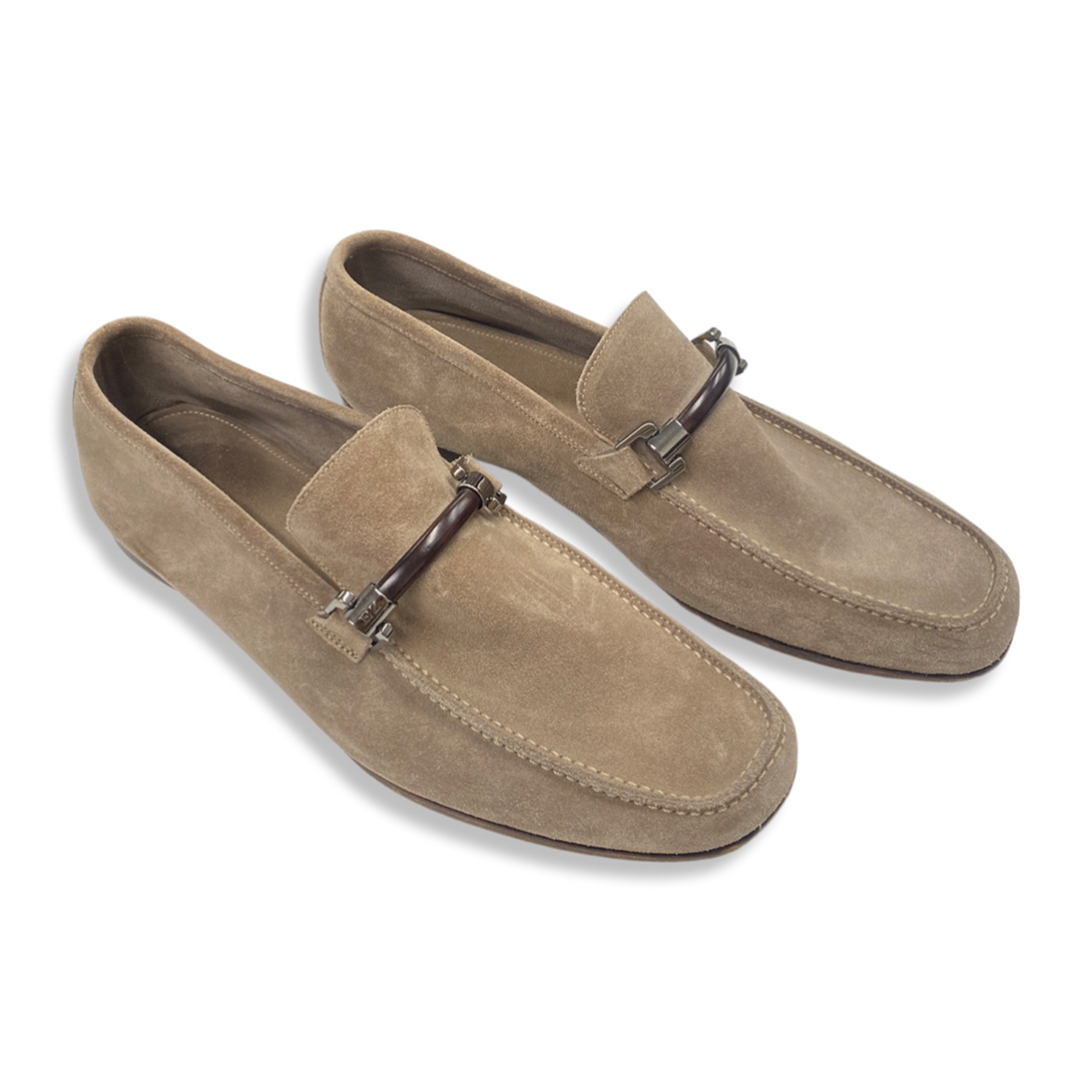 Zegna hot sale suede loafers