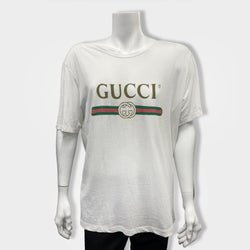 pre-loved GUCCI white cotton T-shirt | Size IT58