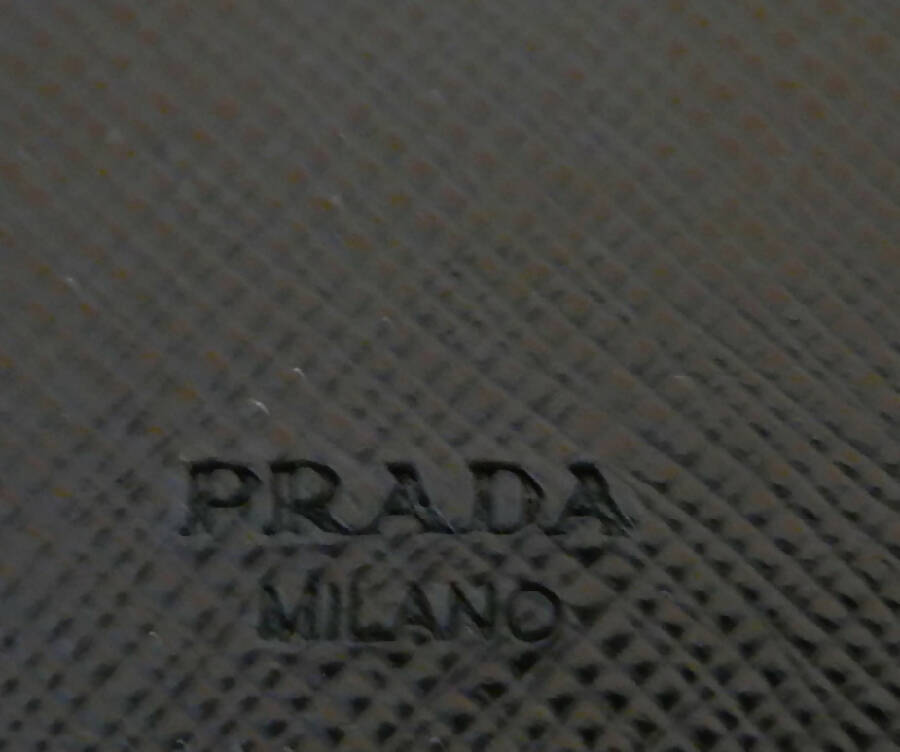 Prada women's black saffiano leather iPhone X case with lightening