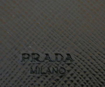 prada post-it case in black saffiano new