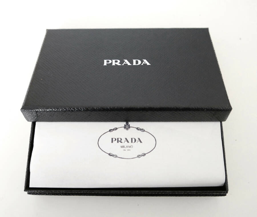 Prada women's black saffiano leather iPhone X case with lightening