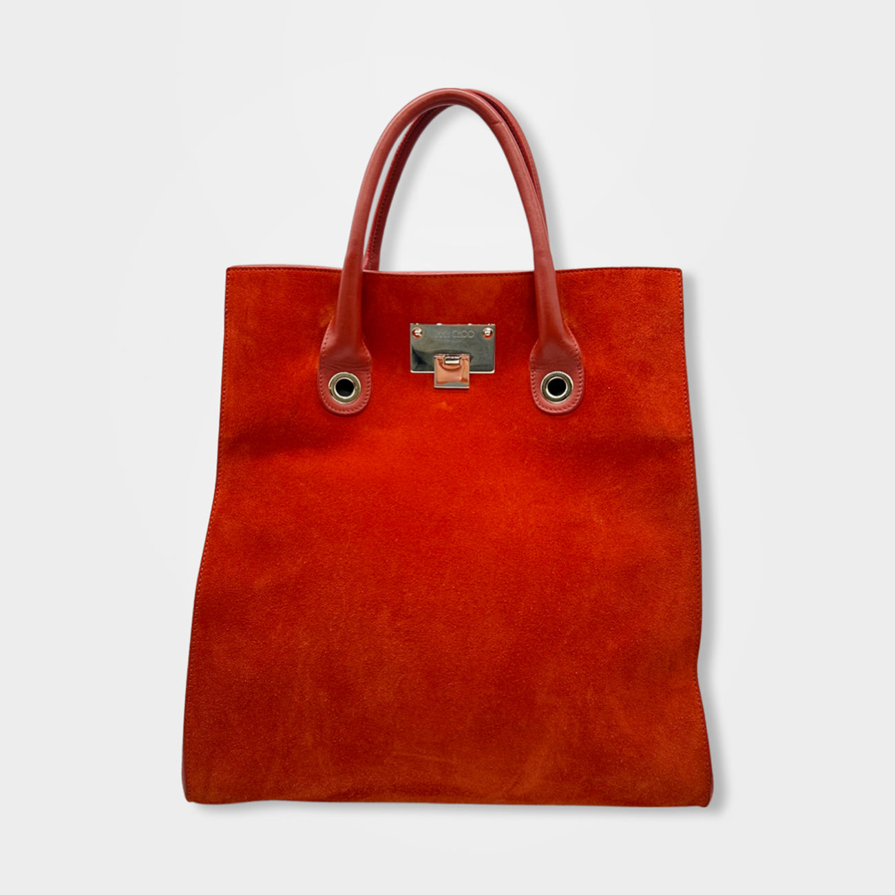 JIMMY CHOO red orange suede tote bag – Loop Generation