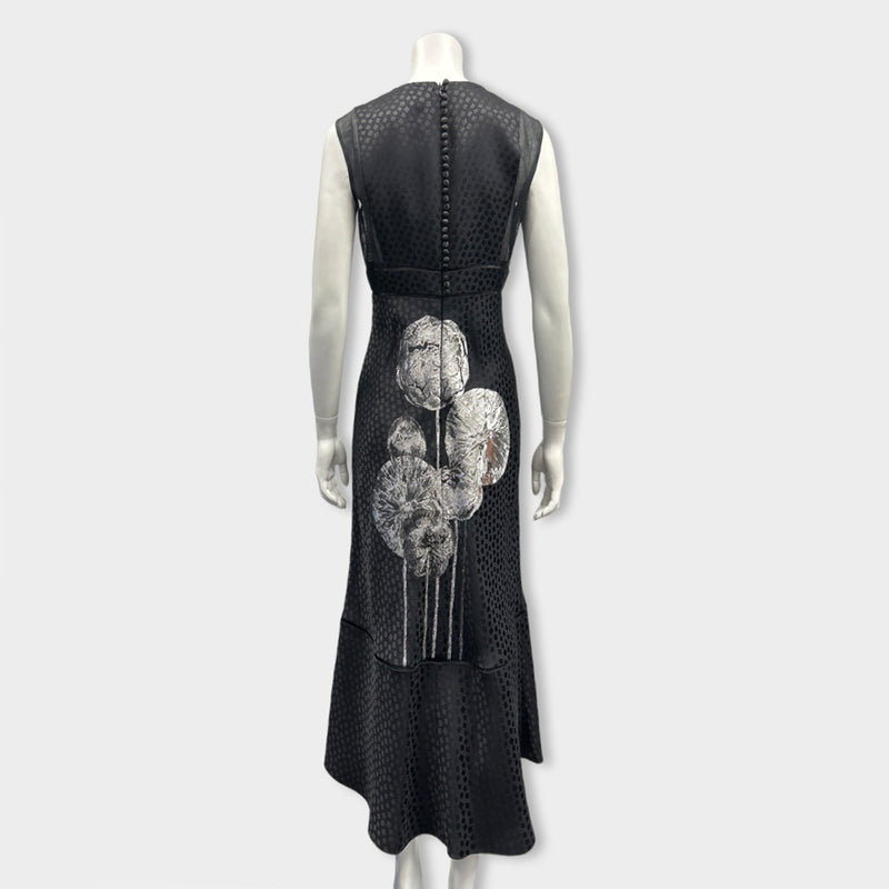 ALEXANDER MCQUEEN black silk dress