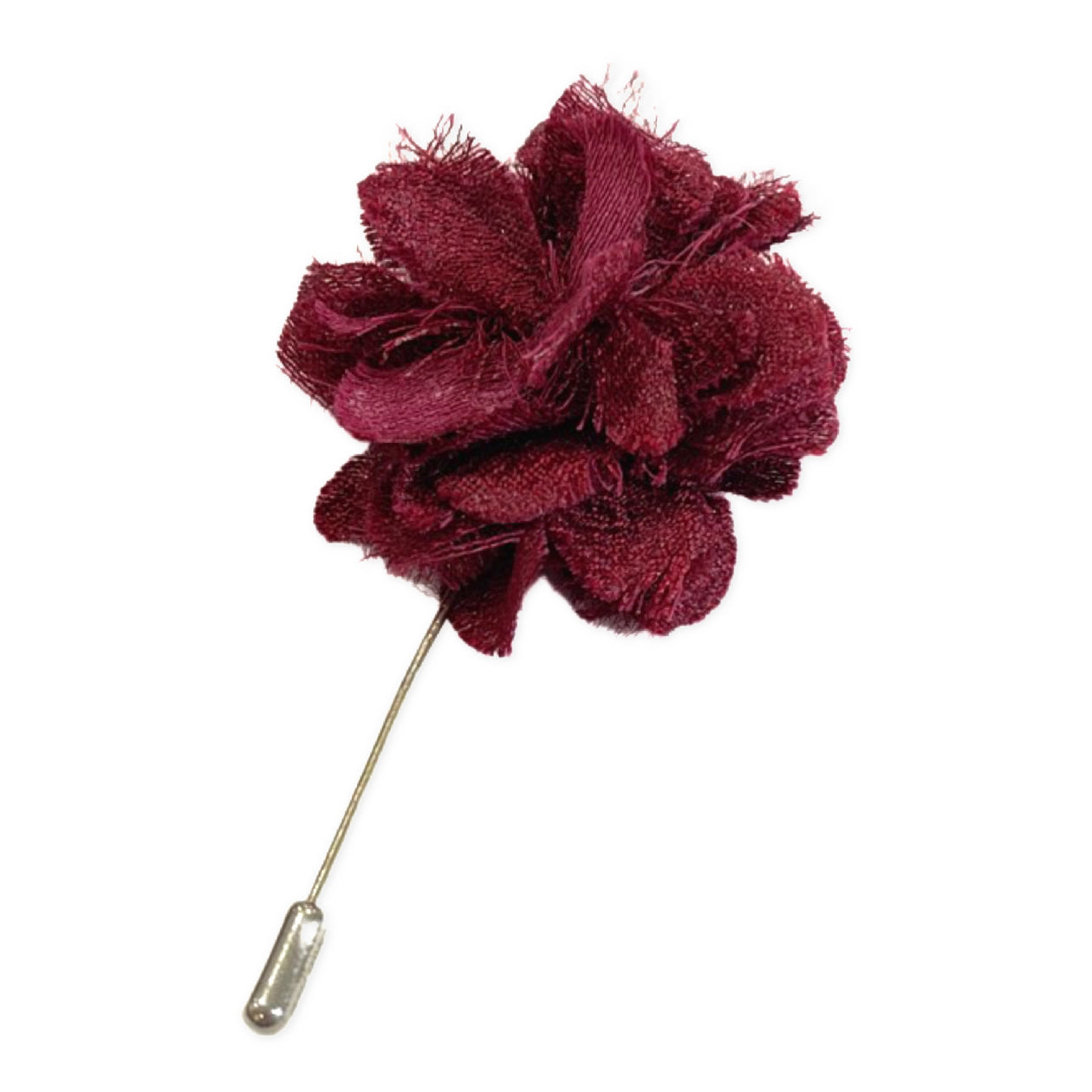 Burgundy Flower Lapel Pin