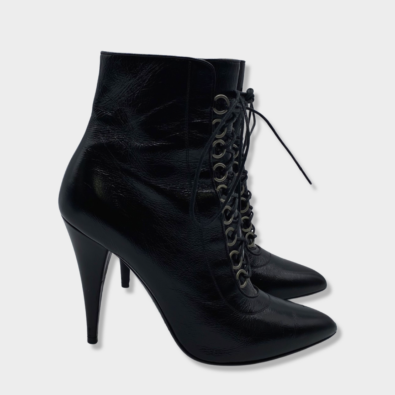 Lauréate leather boots Louis Vuitton Black size 39.5 EU in Leather
