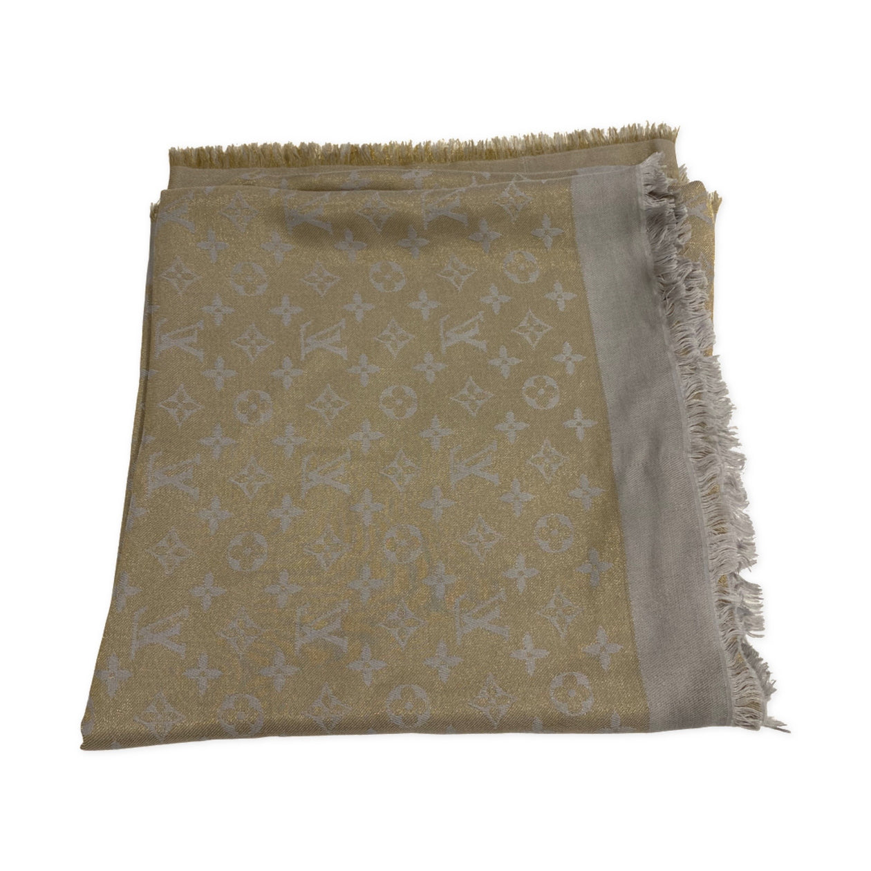 Scarf Louis Vuitton Gold in Polyester - 31276957