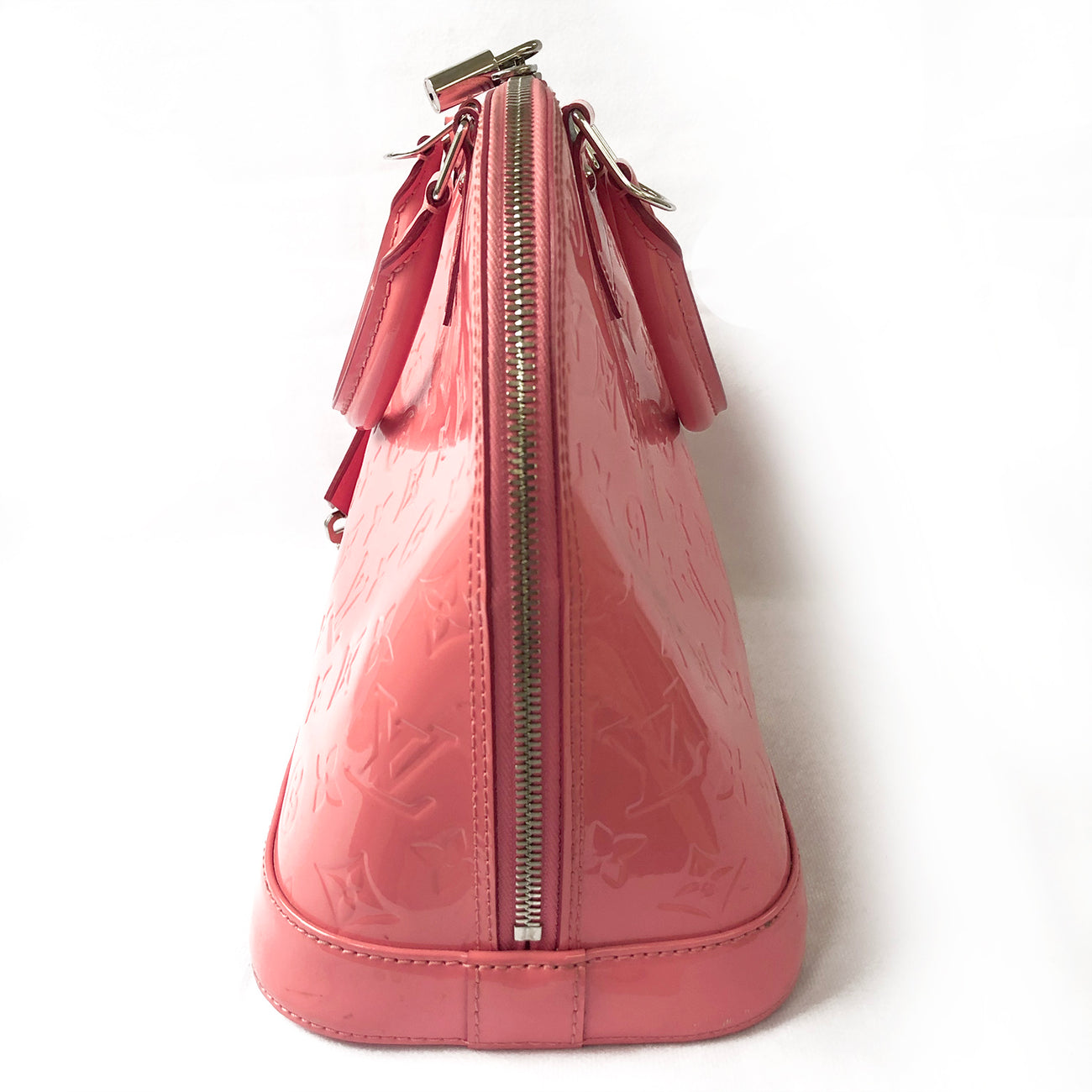 Louis Vuitton Alma Rose Pop Monogram Vernis Gm 3lt922 Pink Patent