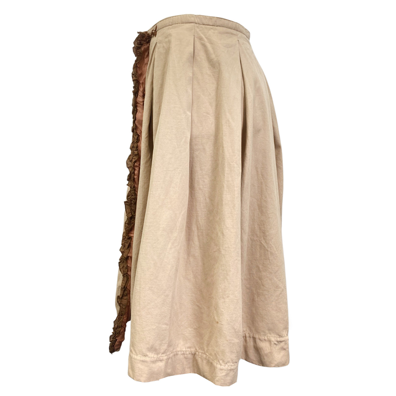 MIU MIU cotton beige safari mid-length skirt – Loop Generation