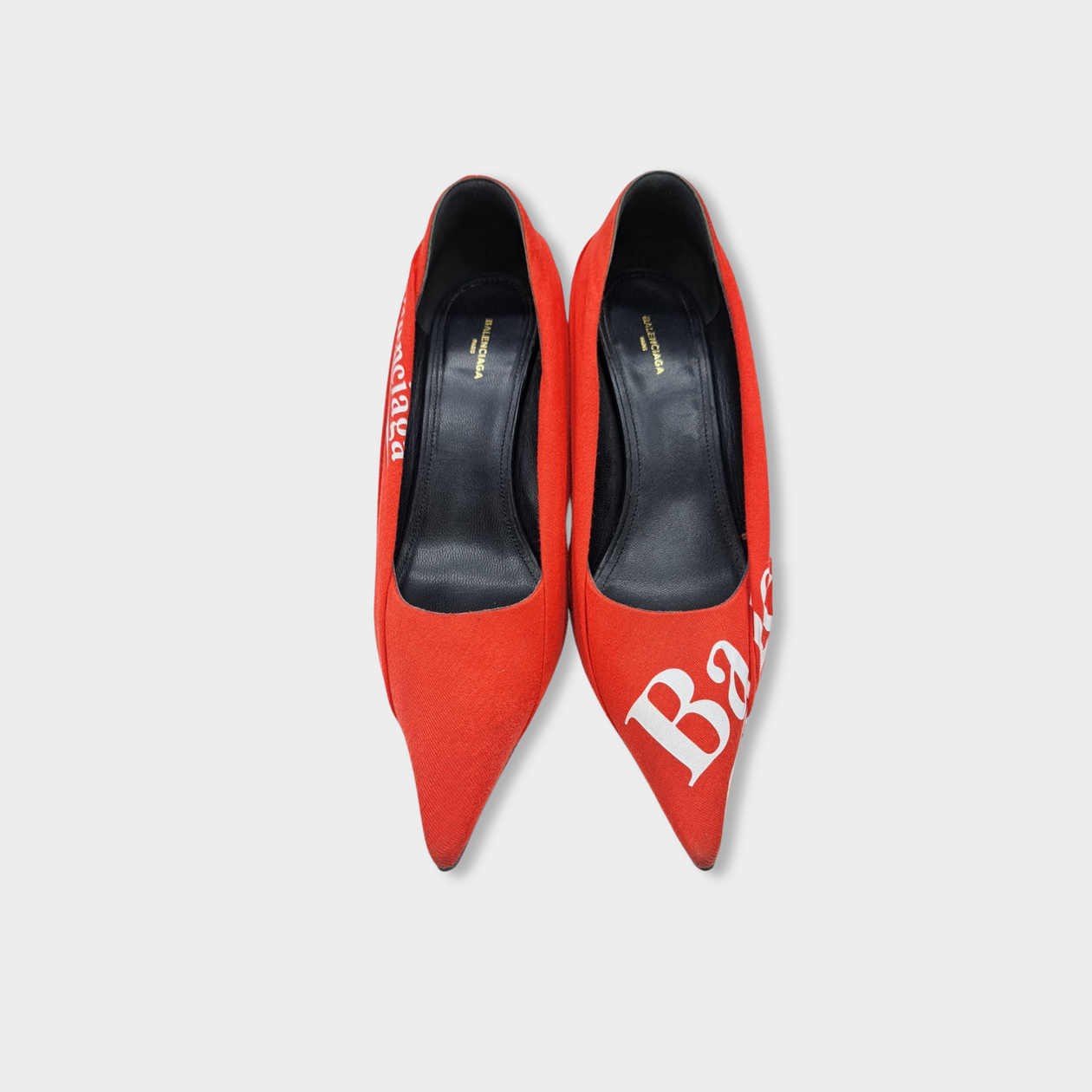 Balenciaga hot sale red heels