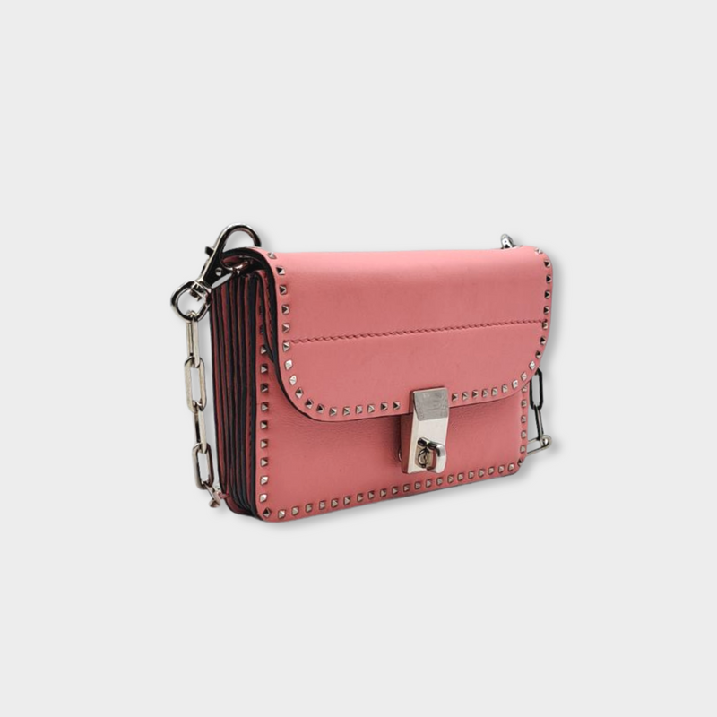 second-hand VALENTINO pink leather handbag