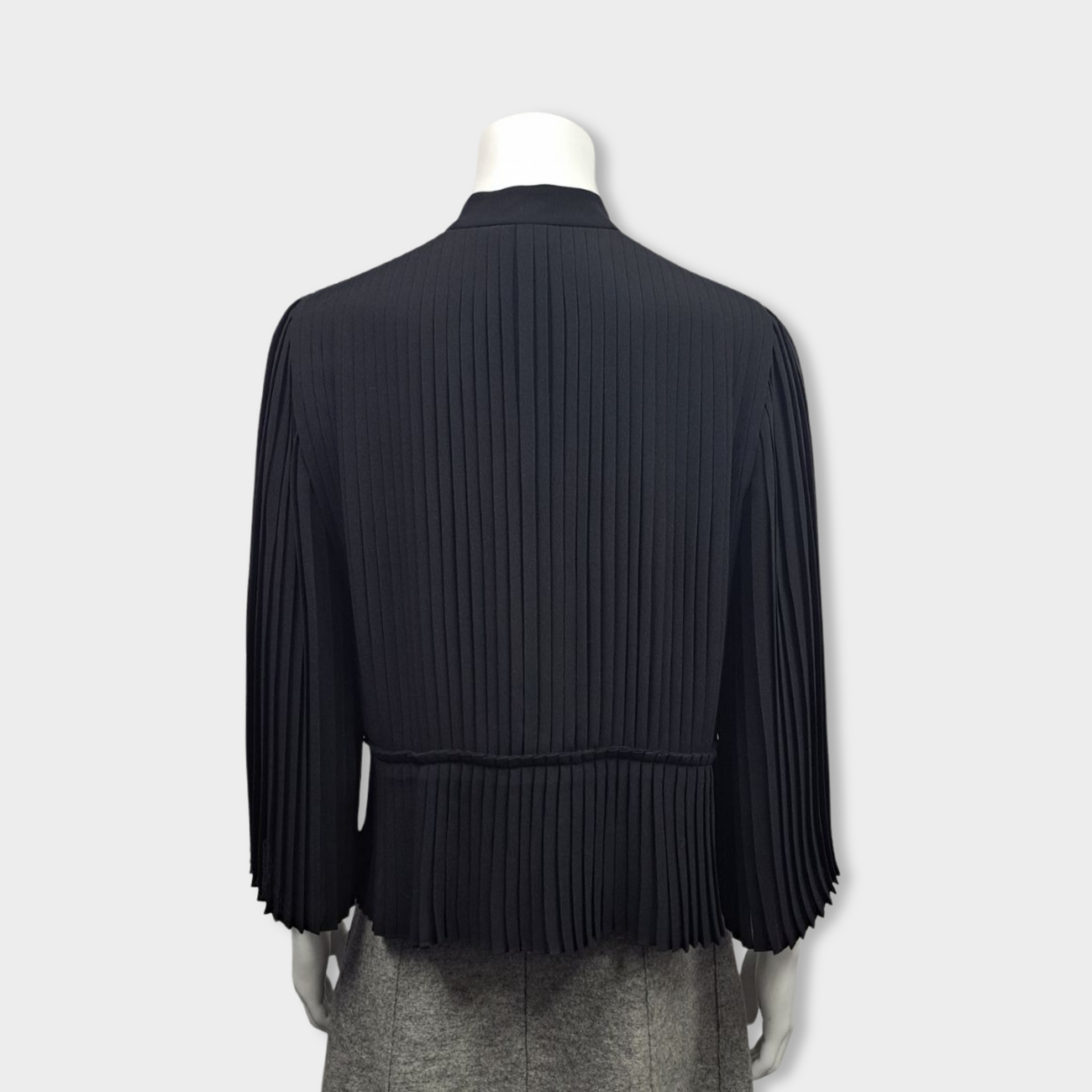 Louis Vuitton Uniform Black Blouse Pleated Balloon Detailed Sleeves Size 38  6