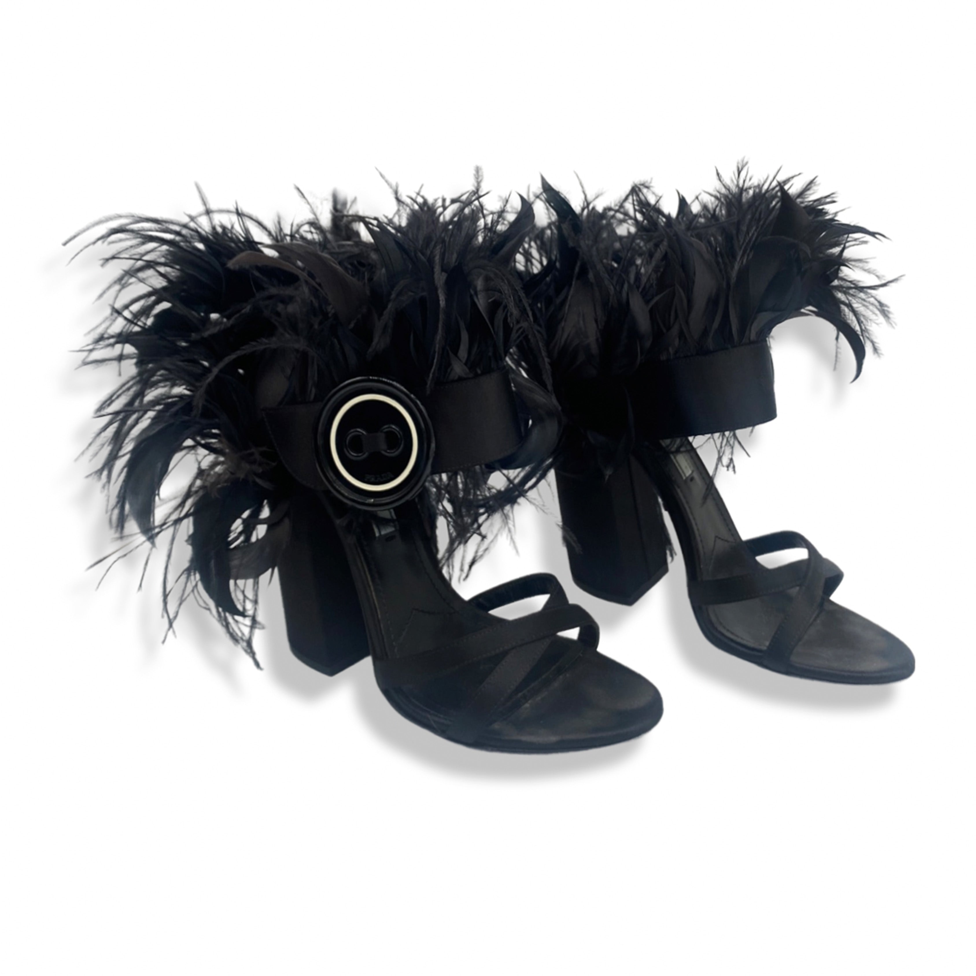 Prada sale feather sandals