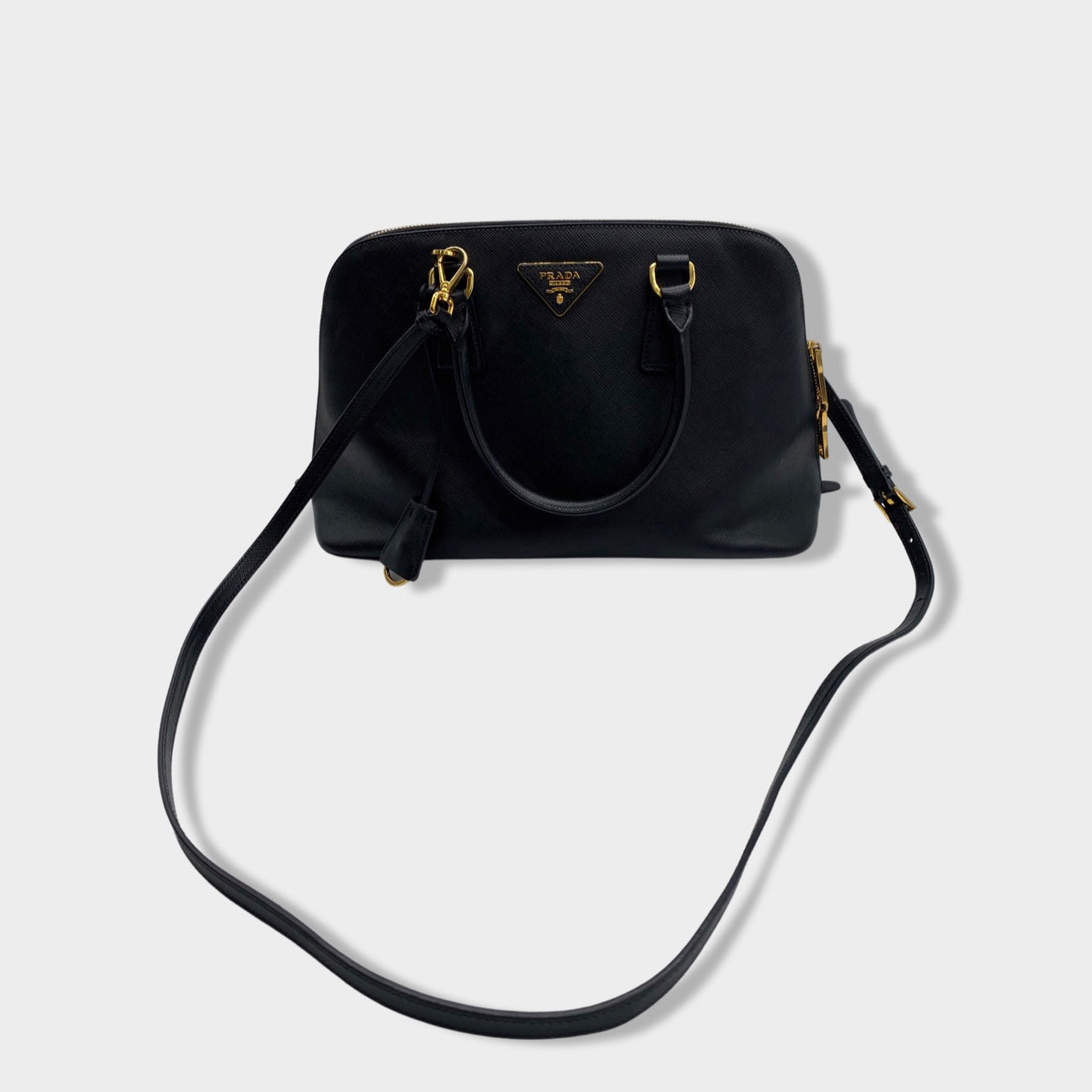 Saffiano Leather Crossbody Bag in Black - Prada